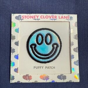 Stoney Clover Lane Silver Puffy Smiley Face Patch